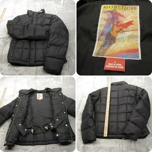 Gorsuch Down Puffer Jacket Womens 8 Black Ski Snow Quilted Full Zip Thick Puffer